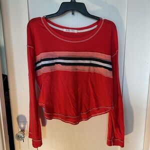 We The Free Vibrant Red Top size small